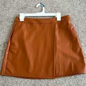 Target A New Day faux leather faux wrap mini skirt size 6